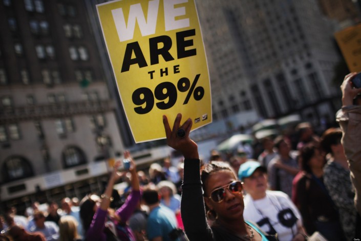Occupy Wall Street Protestors March Down New York’s Fifth Avenue